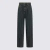 Mm6 Maison Margiela Straight Leg Five-pocket Trousers With Belt Loops In Blue