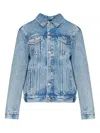 Mm6 Maison Margiela Light-wash Denim Jacket In Blue