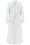 Mm6 Maison Margiela Lightweight Denim Coat In Light Blue