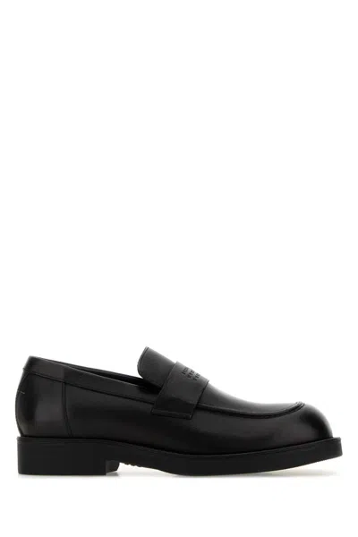 Mm6 Maison Margiela Leather City Biker Loafers In Black