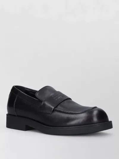 Mm6 Maison Margiela Leather City Biker Loafers In Black