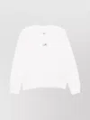 Mm6 Maison Margiela Numeric Signature Label Crewneck Sweatshirt In White