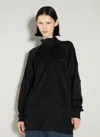 Mm6 Maison Margiela Logo Applique Zip-up Sweatshirt In Black