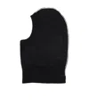 Mm6 Maison Margiela Logo Balaclava Beanie Hat In Black