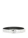 Mm6 Maison Margiela 3.5 Cm Belt With Multiple Holes In White