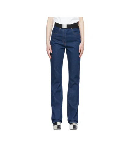 Mm6 Maison Margiela Logo Belted Jeans In Black