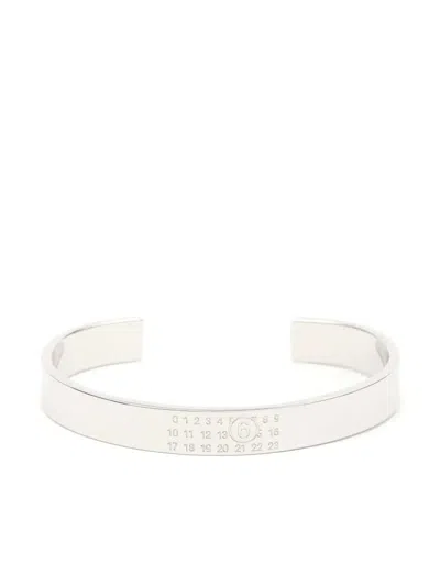 Mm6 Maison Margiela Logo Bracelet In White