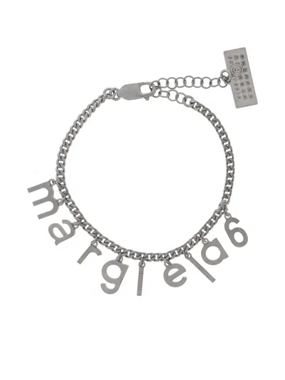 Mm6 Maison Margiela Women's Logo Bracelet In Silver