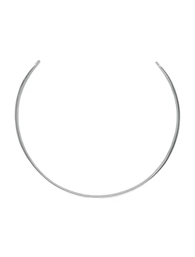 Mm6 Maison Margiela Logo Choker In Silver