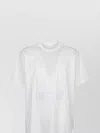 Mm6 Maison Margiela Mm6 By Maison Margiela White Cotton T-shirt With Subtle Logo Print In White