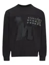 Mm6 Maison Margiela Numeric Motif Embroidered Sweatshirt In Black