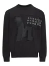 Mm6 Maison Margiela Numeric Motif Embroidered Sweatshirt In Black