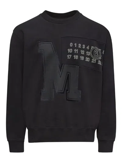 MM6 MAISON MARGIELA MM6 MAISON MARGIELA LOGO COTTON CREWNECK SWEATSHIRT