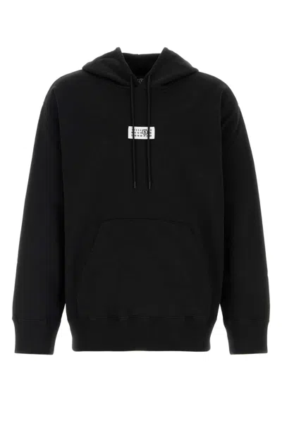 Mm6 Maison Margiela Cotton Sweatshirt For Men In Black