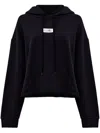 Mm6 Maison Margiela Mm6 By Maison Margiela Relaxed-fit Cotton Hoodie With Adjustable Drawstring In Black