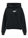 Mm6 Maison Margiela Casual Hoodie Featuring Tape Detail In Black