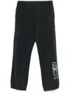 Mm6 Maison Margiela Numbers Printed Wide-leg Track Trousers In Black