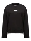 Mm6 Maison Margiela Sweatshirt Mit Nummern-applikation In Black