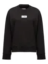 Mm6 Maison Margiela Logo Cotton Sweatshirt In Black