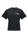 Mm6 Maison Margiela Logo Cotton T-shirt In Black