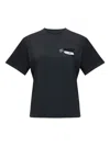Mm6 Maison Margiela Slate Cotton T-shirt In Black