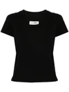 Mm6 Maison Margiela Black Numeric Cotton Jersey T-shirt In Black