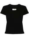 Mm6 Maison Margiela Logo Cotton T-shirt In Black