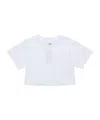 Mm6 Maison Margiela Cropped T-shirt With Institutional Logo In White