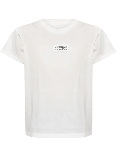 Mm6 Maison Margiela Logo Cotton T-shirt In White