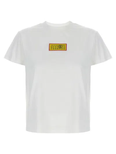 Mm6 Maison Margiela Logo Cotton T-shirt In White