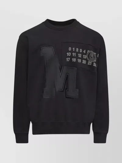 MM6 MAISON MARGIELA LOGO CREWNECK COTTON SWEATSHIRT