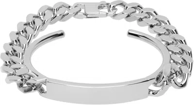 Mm6 Maison Margiela Logo Cuff Bracelet In Gold