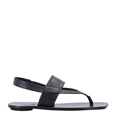 MM6 MAISON MARGIELA MM6 MAISON MARGIELA LOGO-EMBOSSED THONG SANDALS