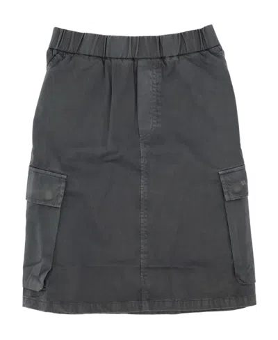 Mm6 Maison Margiela Logo-embroidered Cargo-pocket Skirt In Black