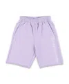 Mm6 Maison Margiela Logo-embroidered Cotton Track Shorts In Purple
