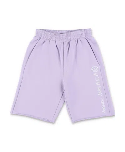 MM6 MAISON MARGIELA MM6 MAISON MARGIELA KIDS LOGO EMBROIDERED TRACK SHORTS