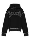 Mm6 Maison Margiela Knitwear Hooded Contrast Stitching In Black