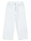 Mm6 Maison Margiela Logo-embroidered Jeans In White