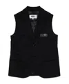 Mm6 Maison Margiela Logo-embroidered Vest In Black