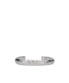 Mm6 Maison Margiela Logo Engrave Bangle In Silver