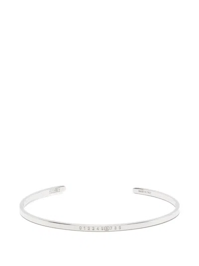 Mm6 Maison Margiela Logo-engraved Bracelet In Orange