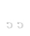 Mm6 Maison Margiela Logo Engraved Hoop Earrings In White