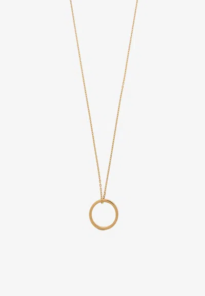 Mm6 Maison Margiela Logo-engraved Silver Necklace In Gold