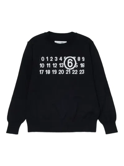 Mm6 Maison Margiela Logo-graphic Sweater In Black