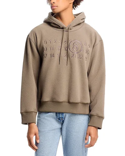 Mm6 Maison Margiela Logo Graphic Sweatshirt In Brown