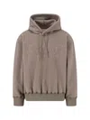 Mm6 Maison Margiela Teddy Fabric Hoodie With Embroidered Mm6 Logo In Brown