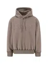 Mm6 Maison Margiela Teddy Fabric Hoodie With Embroidered Mm6 Logo In Brown