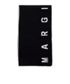 Mm6 Maison Margiela Logo Inlaid Knitted Scarf In Black