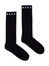 Mm6 Maison Margiela Logo-intarsia Ribbed Socks In 黑色