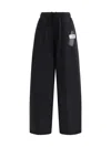 Mm6 Maison Margiela Logo Joggers In Black